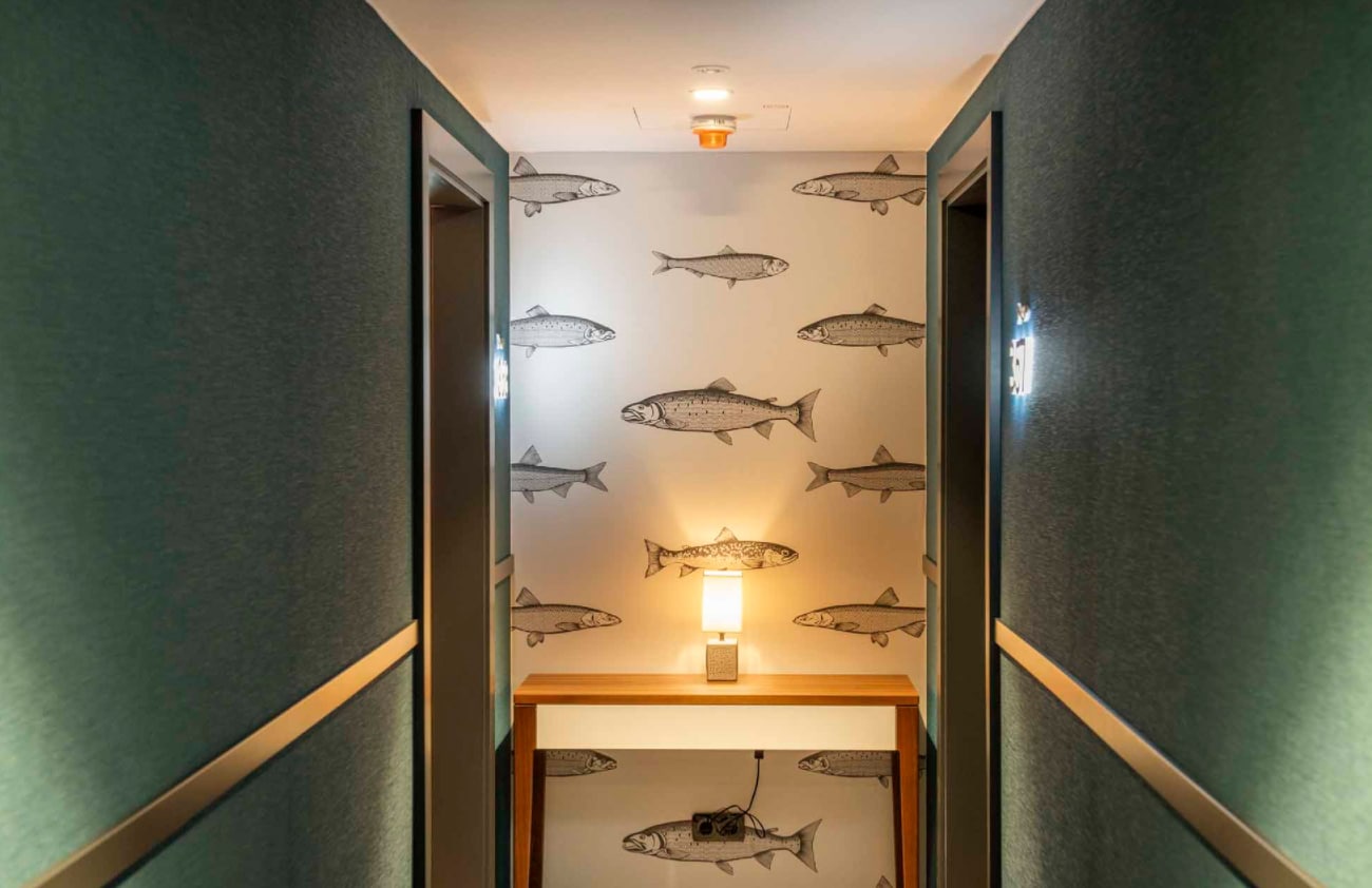 Foto von Tapete mit Fischen im Hotel Forelle